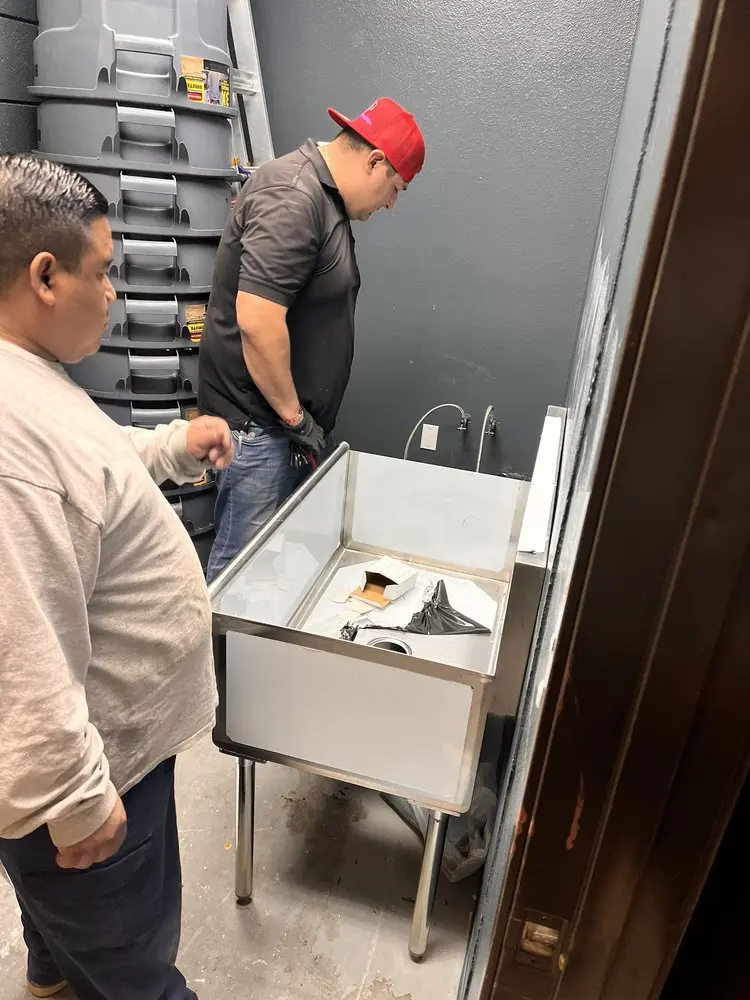 Commercial plumbing and sink installation in Haslet
